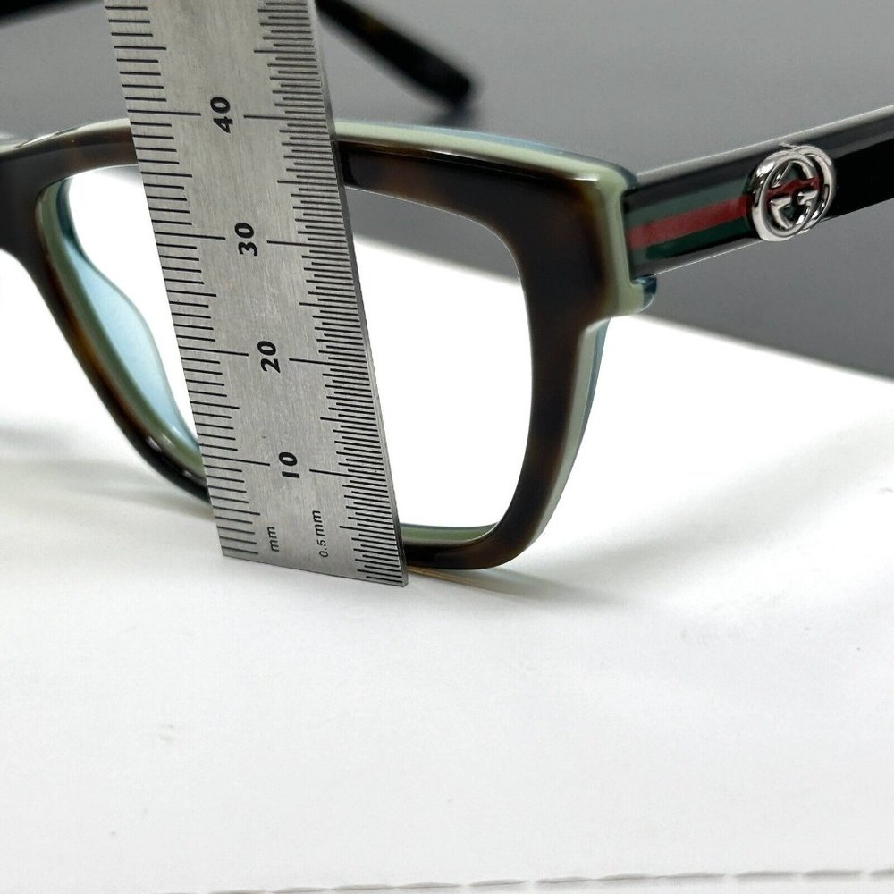 Gucci Eyeglasses GG 3562 LA2 Havana on Green Cat Eye Frame Italy 53[]14 140 - Picture 10 of 13
